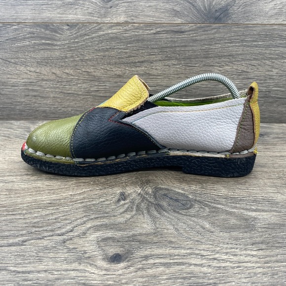 Socofy Leather Patchwork Comfortable Loafers Shoes Women's Size 245 US 7.5 - Picture 4 of 13